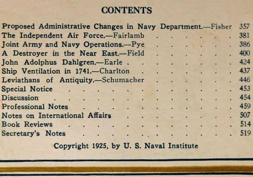 United States Naval Institute Proceedings March 1925 US navy magazine book 1920s